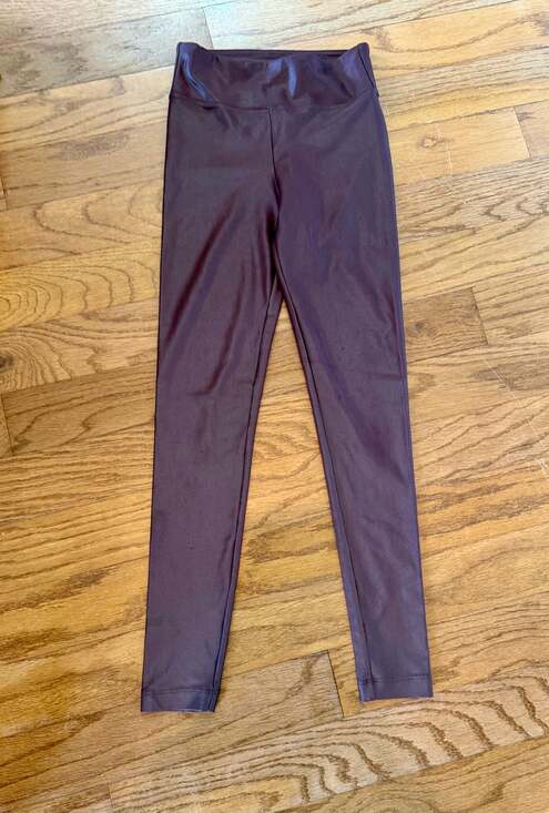 Koral Pants - Koral Lustrous High Rise Shiny Liquid Leggings in Bronze
